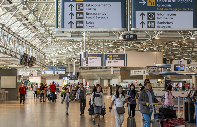 Galeão movimento de passageiros