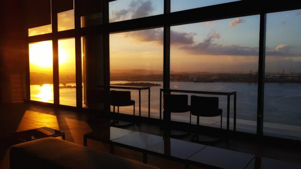 O pôr do sol no Aqwa Corporate é um dos mais bonitos da cidade