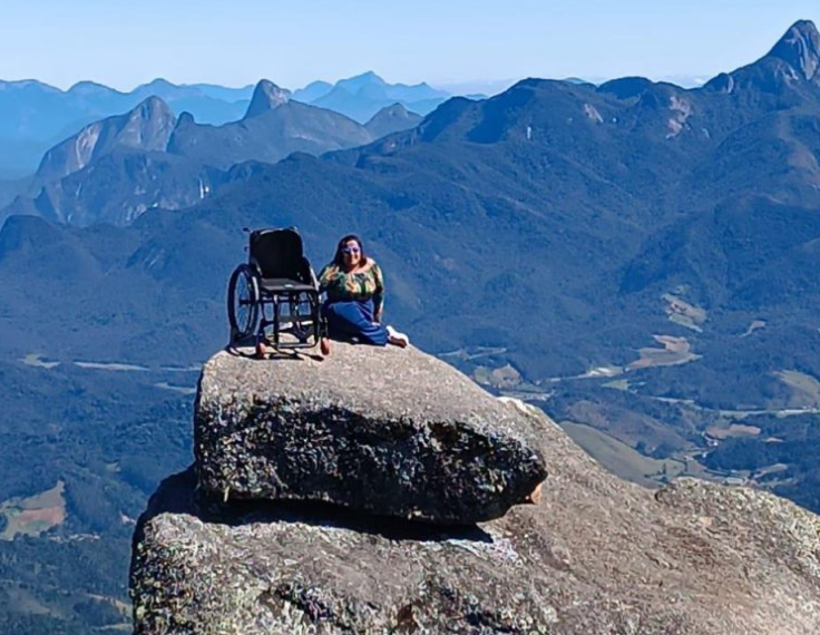 Pico Caledônia com cadeirante Sonia Garcia