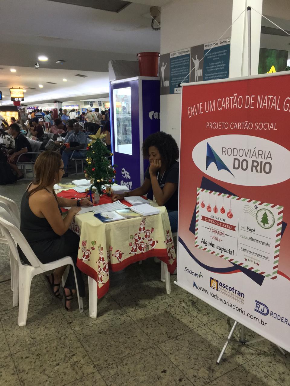 Rodoviária do Rio, cartôes escritos e enviados de graça: inspiração em fimle Central do Brasil